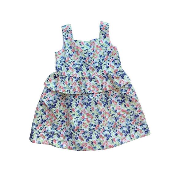 Janie & Jack Ditsy Floral Peplum Dress size 2T Toddler Girl - Picture 3 of 9